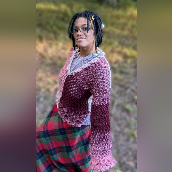 Crochet Forest Princess Pullover - Picture 4 of 4